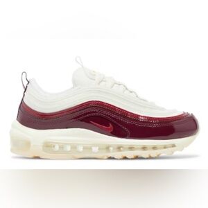 Nike Air Max 97 in burgundy and cream, Size 7.5